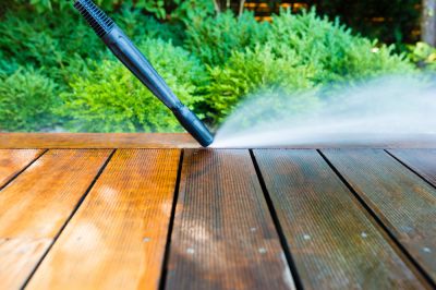 First Power Wash the Deck.